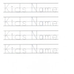 Customizable Name Tracing Worksheets