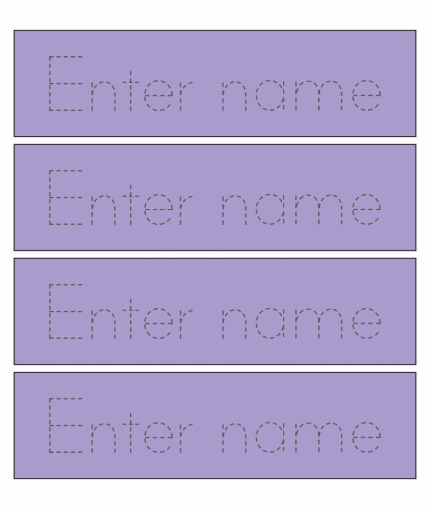 Customizable Name Tracing Worksheets