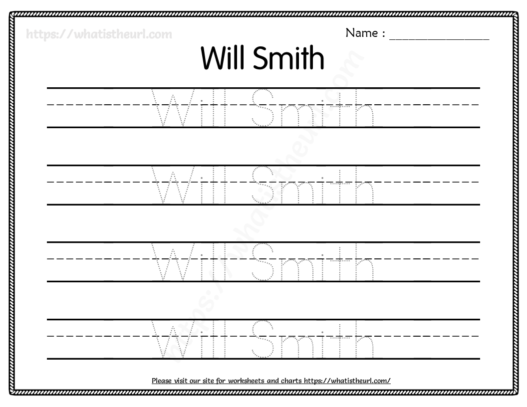 Customized Name Tracing Worksheets Printable Form Templates And Letter Name Tracing Generator