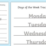 Days Of The Week Tracing Activity teacher Made Twinkl