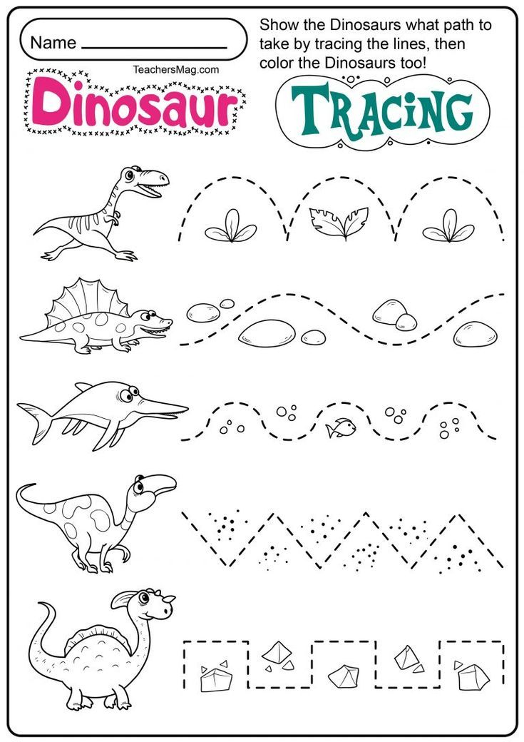 Dinosaur Learning Resources Preschool Tracing Tracing Worksheets 