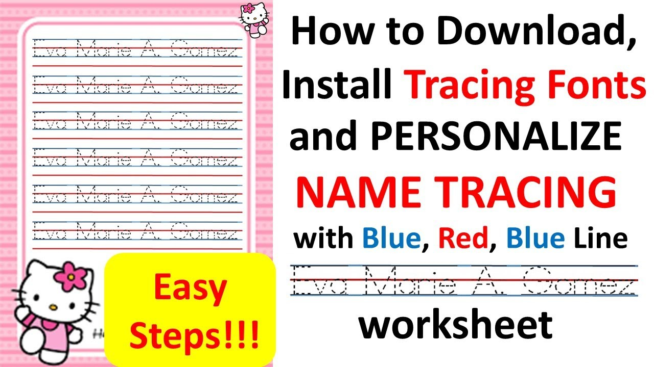 Download How To Download Install Tracing Fonts And Personalize Name