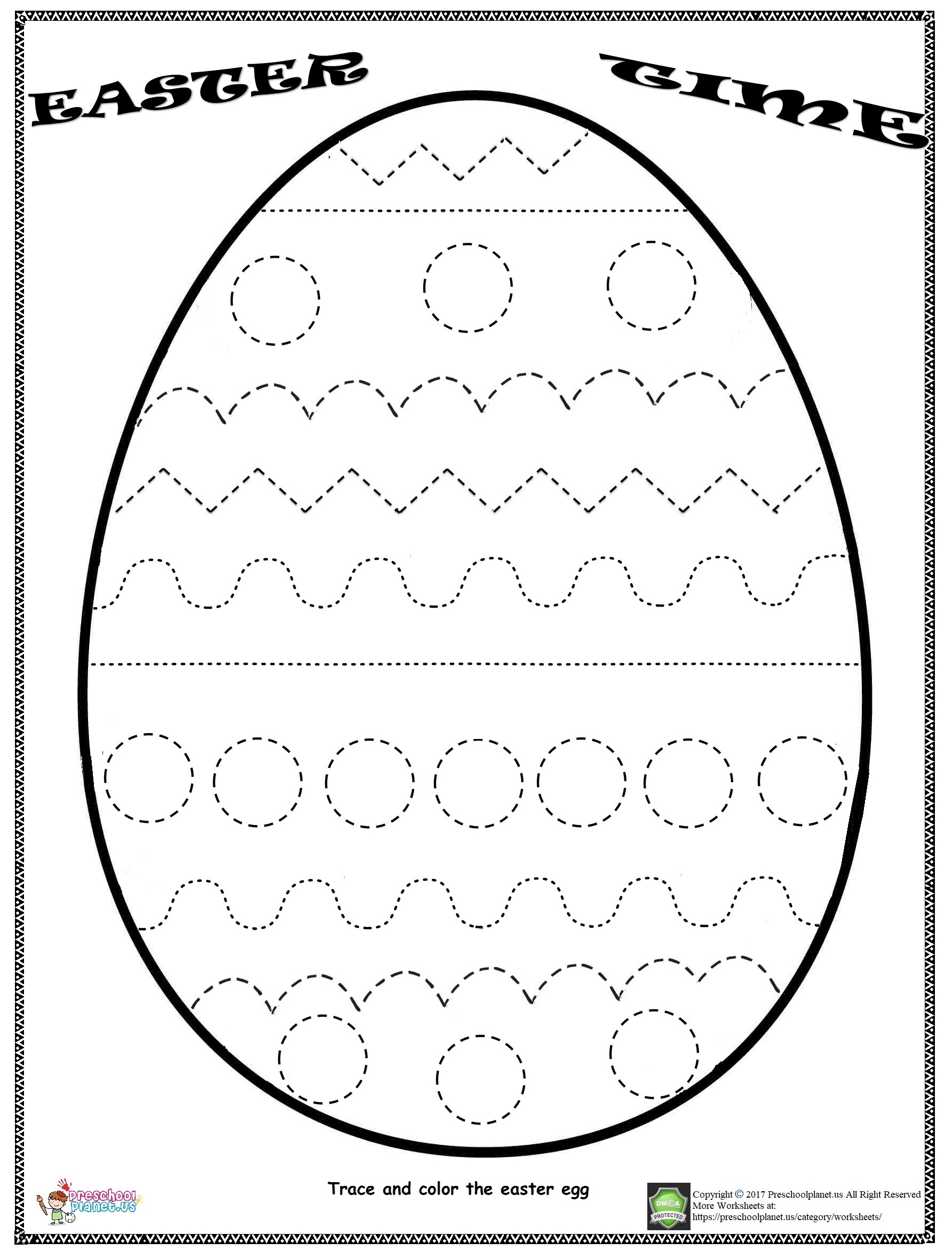 Easter Tracing Worksheets For Preschoolers Fun With Mama 