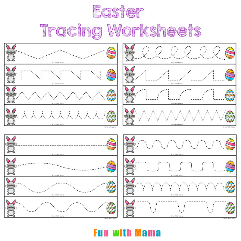 Easter Tracing Worksheets For Preschoolers Fun With Mama 