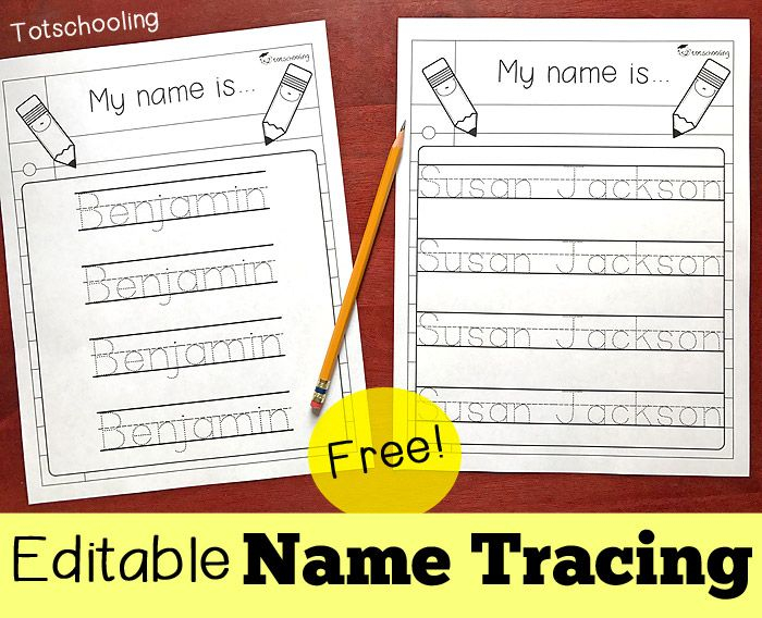 Editable Name Tracing Sheet Name Tracing Worksheets Preschool Names