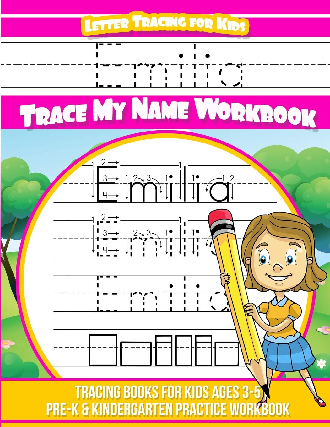 Emilia Letter Tracing For Kids Trace My Name Workbook Tracing Books