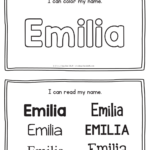 Emilia Name Printables For Handwriting Practice A To Z Teacher