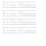 Free Dotted Names For Preschool With Lines Name Tracing Worksheets