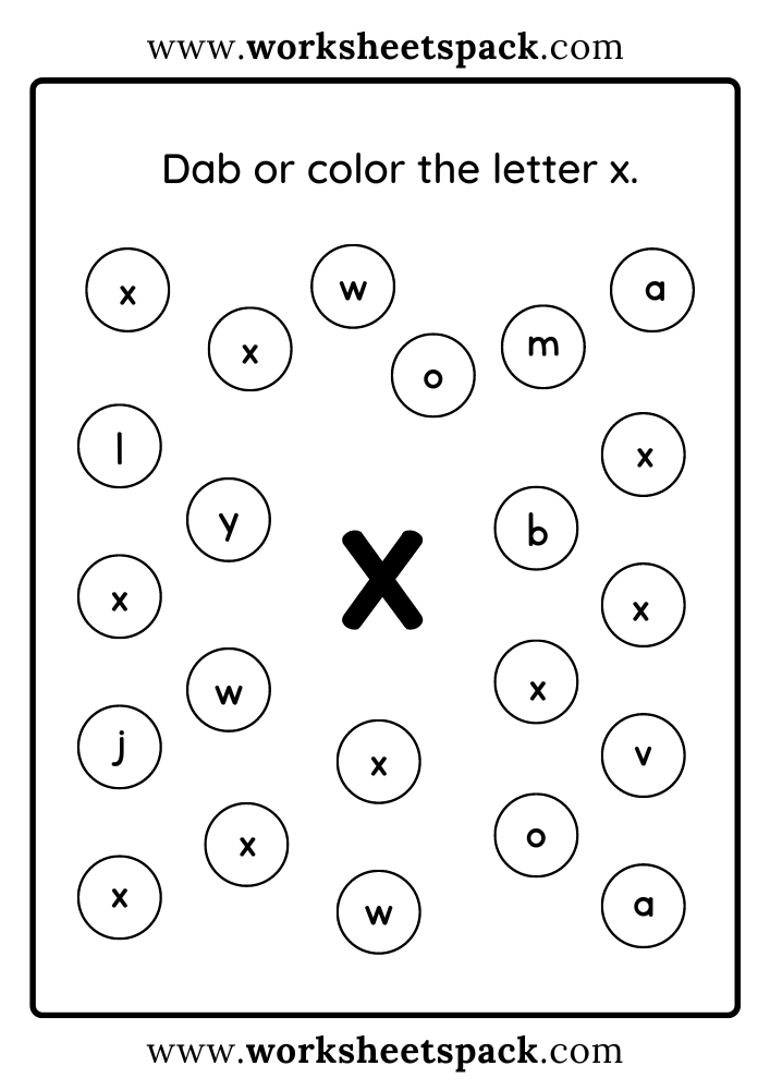 Free Letter X Printable Worksheets PDF Printable And Online 