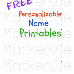 Free Name Tracing Worksheet Printable Font Choices Dot To Dot Name