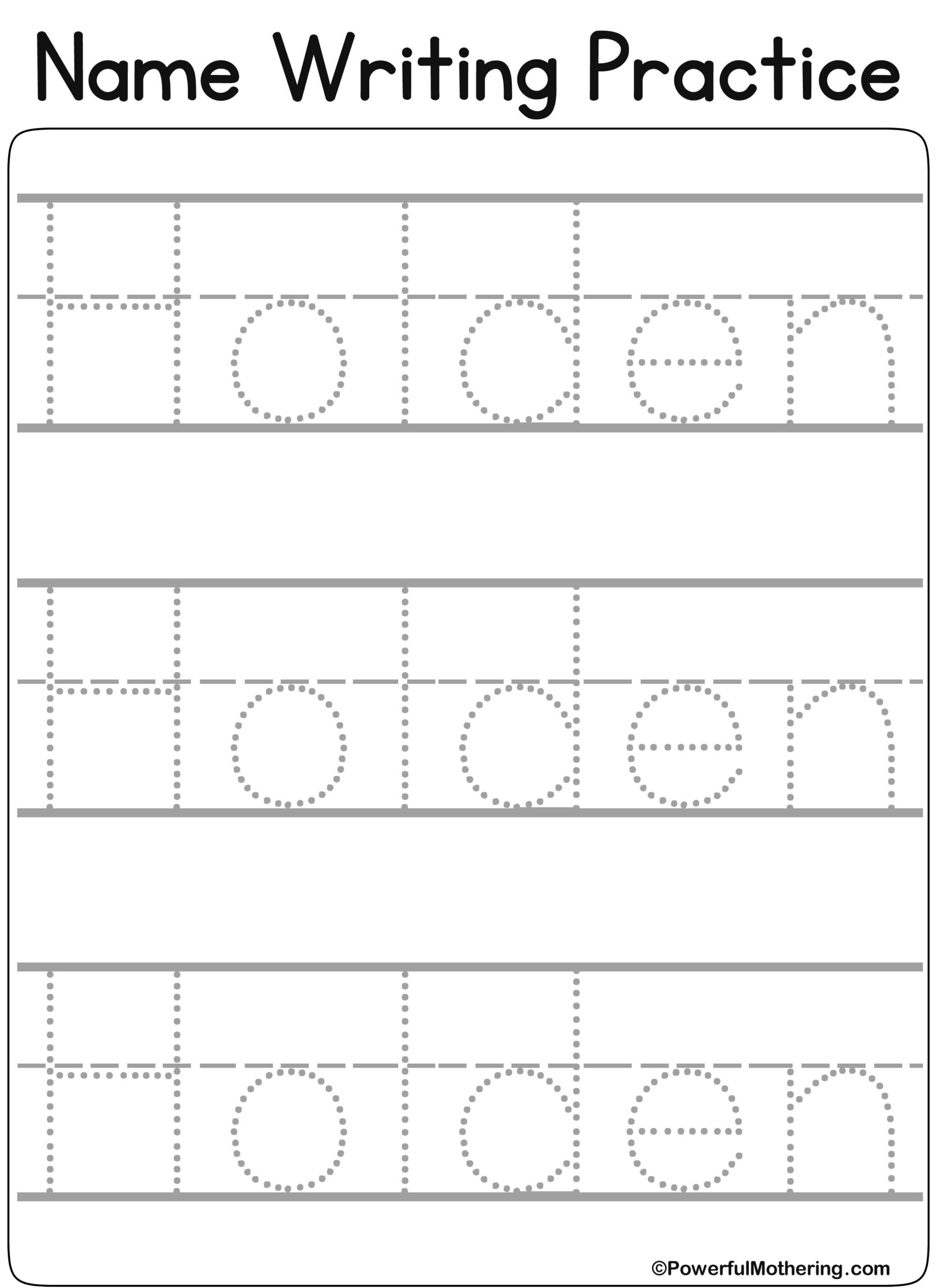 Free Preschool Name Tracing Printables Templates Printable Download