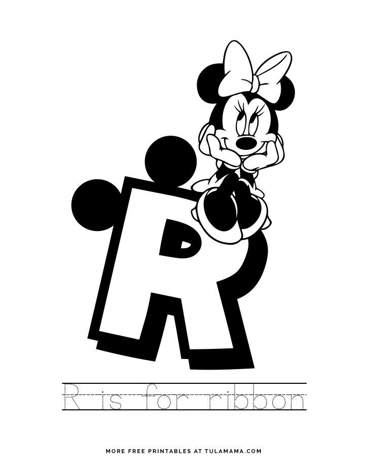 Free Printable Mickey Mouse ABC Letter Tracing For Preschoolers 