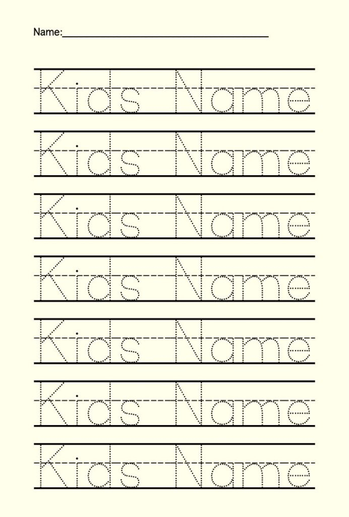 Free Printable Name Tracing For Toddlers Nametracing Worksheets
