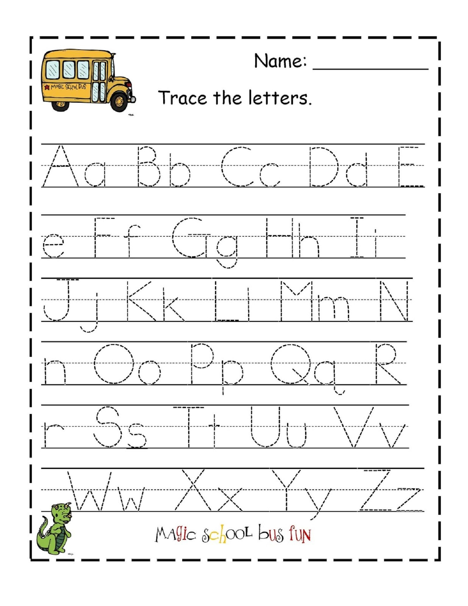 Free Printable Name Tracing Worksheets For Preschoolers Printable