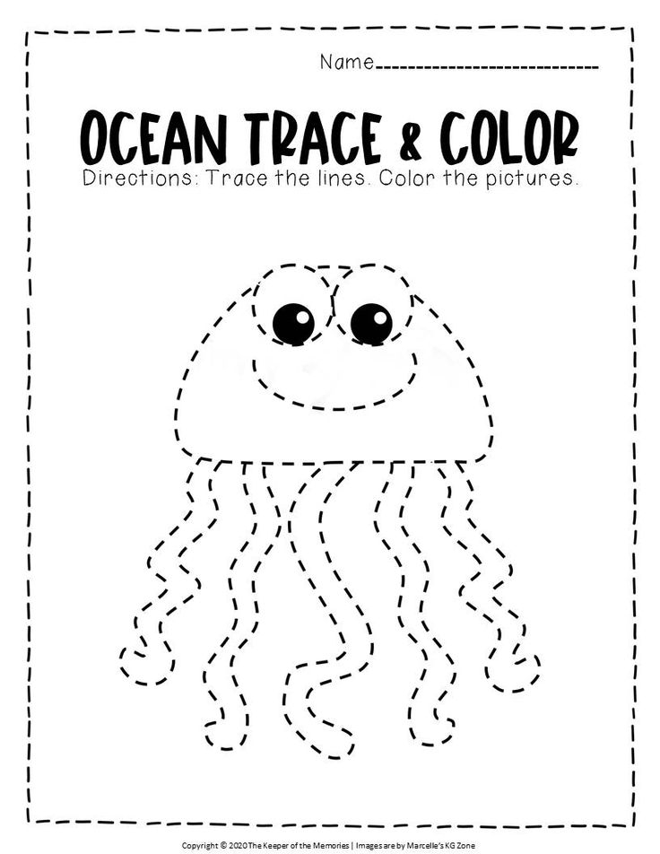 Free Printable Ocean Tracing Worksheets In 2021 Ocean Theme Preschool