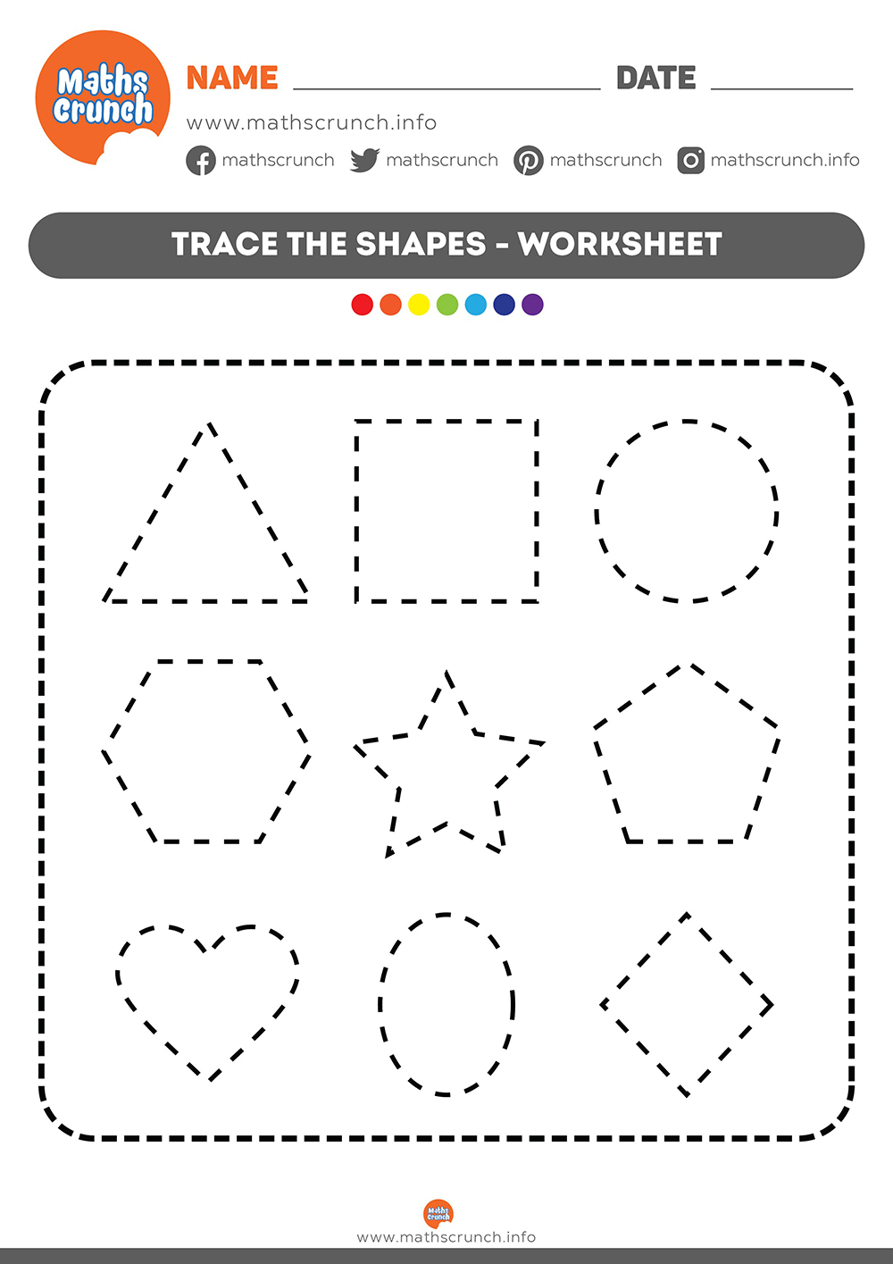 Free Printable Tracing Shapes Worksheets Name Tracing Generator Free 