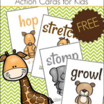 FREE ZOO ANIMAL ACTION CARDS Instant Download