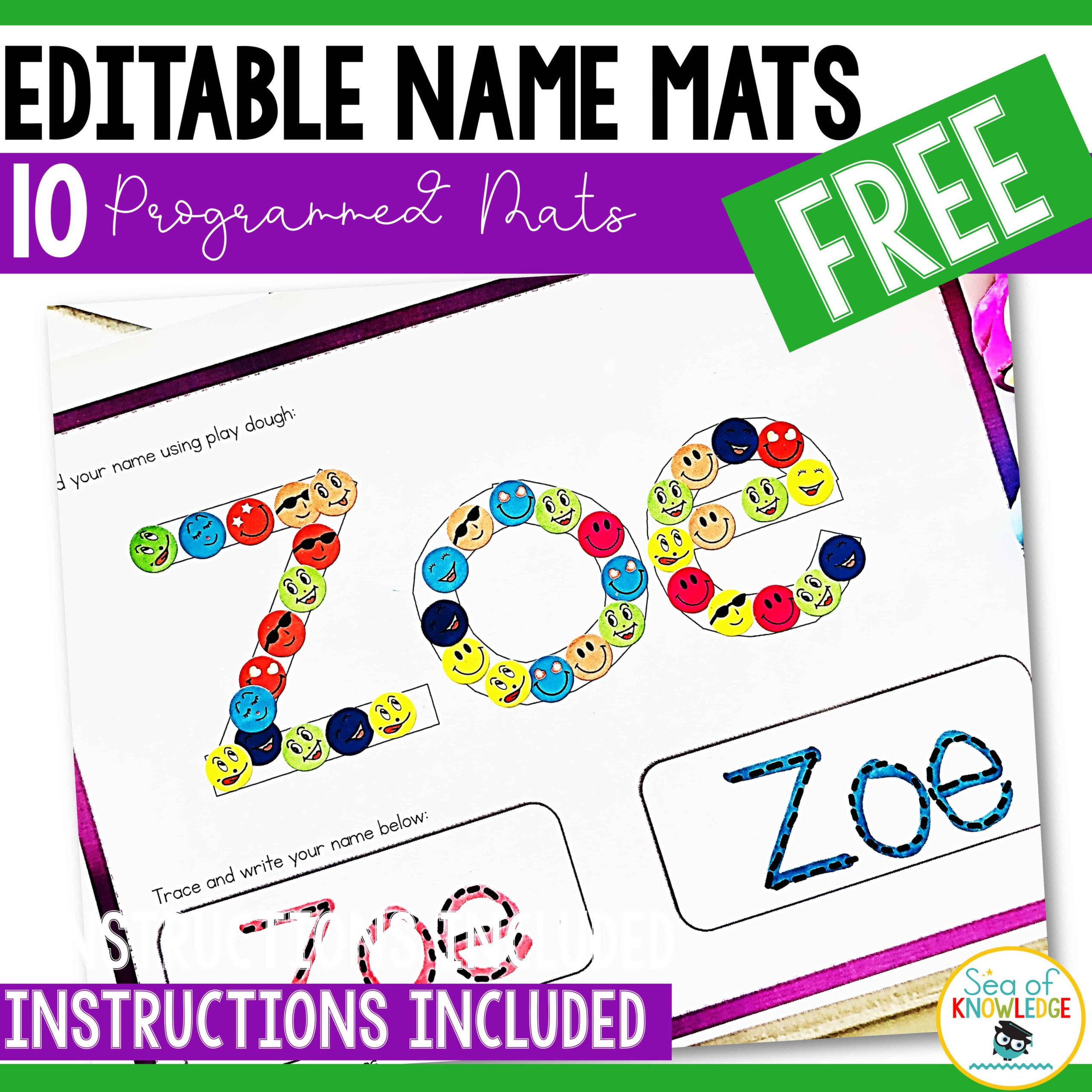 Full Proof Editable Name Tracing Activities For Preschoolers Dot To 