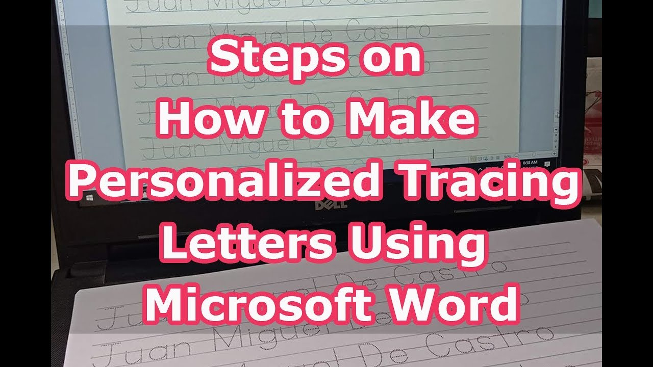 How To Make Tracing Letters In Microsoft Word