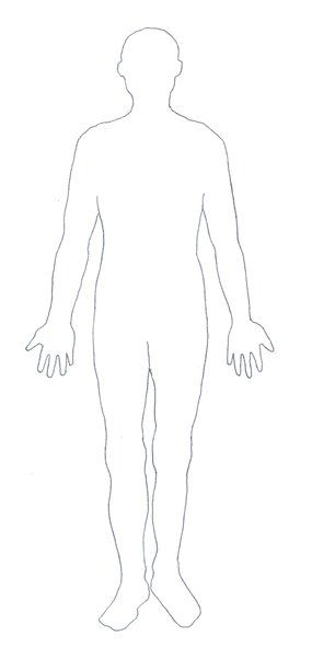 Human Body Diagram Contour Human Body Diagram Human Body Printables