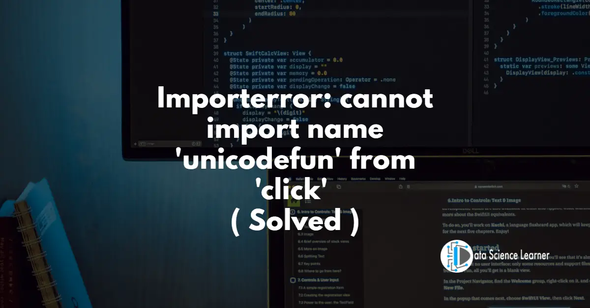 Importerror Cannot Import Name unicodefun From click Solved 