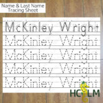 Kids First Last Name Tracing Worksheet Learning To Write Etsy