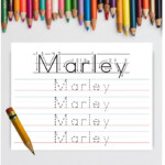 Kids First Name Tracing Worksheet Personalized Writing First Etsy
