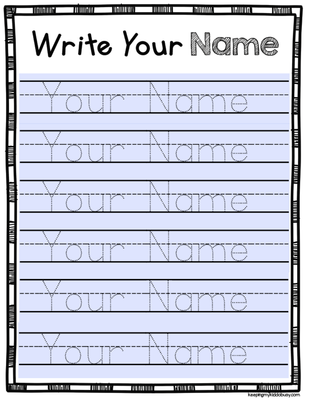 My Name Is Tracing Sheets AlphabetWorksheetsFree