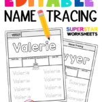 Name Trace Worksheets Printable Activity Shelter 6 Best Images Of