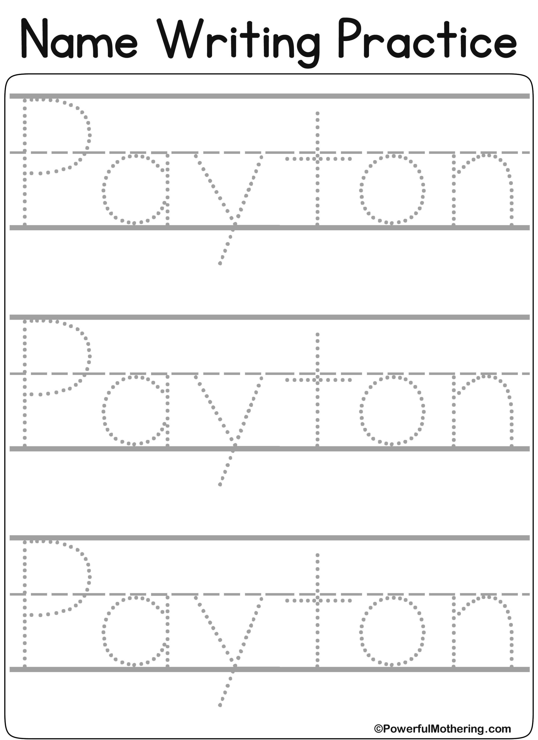 Name Tracing Sheets Free Printables Artofit