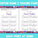 Name Tracing Worksheet Walker Nametracing Worksheets