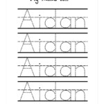 Personalized Handwriting Worksheet Learn To Write Trace Letter Name