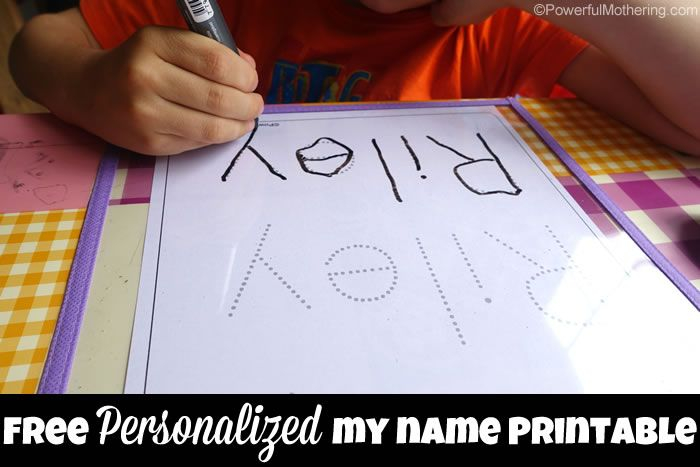 Personalized Name Tracing Printable Preschool Names Preschool Writing