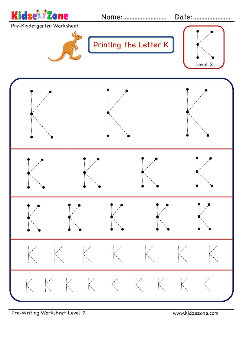 Pre K Trace Worksheets