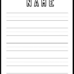 Preschool Blank Name Tracing Worksheets