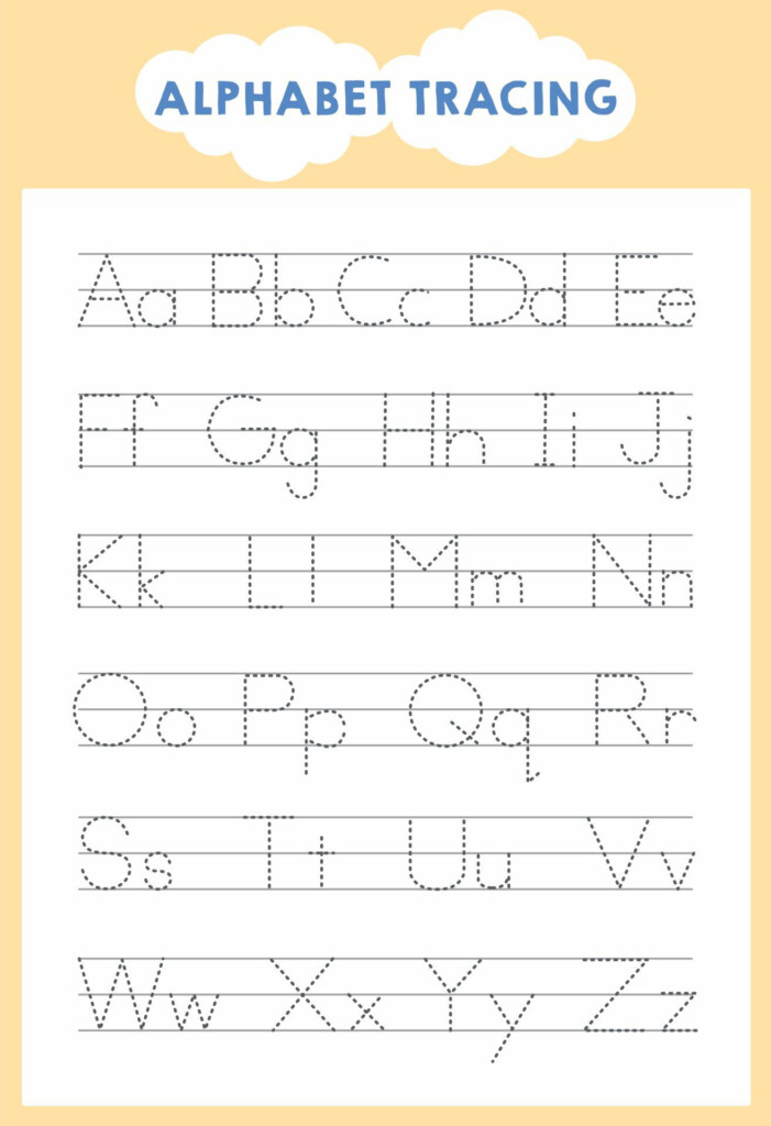 Printable Abc Tracing Paper Tracing Alphabet Letters Abc Tracing 