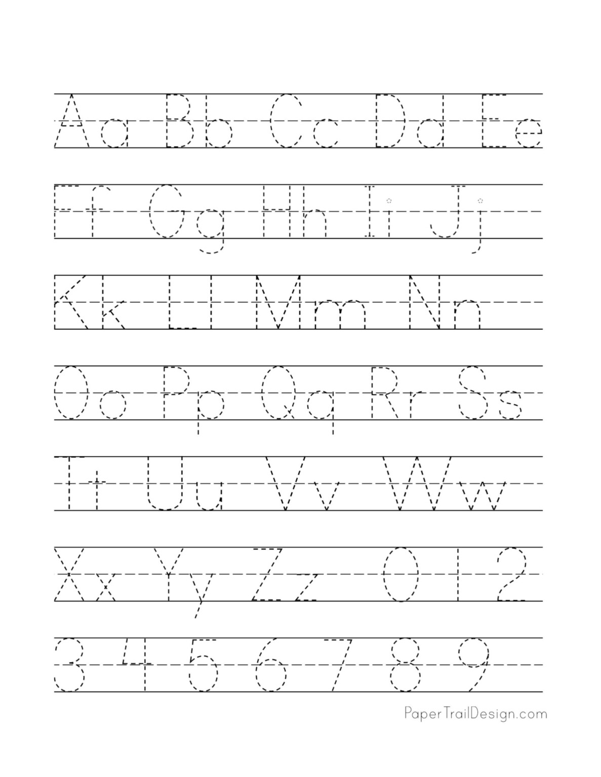 Printable Alphabet Practice Worksheets For Kindergarten Printable ...