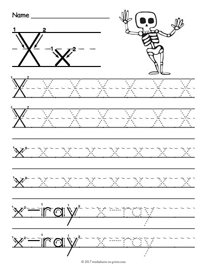 Printable Letter X Tracing Worksheets For Preschool Letter Worksheets 