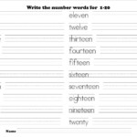 Printable Number Names Worksheets Activity Shelter