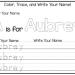 Printable Specific Child Name Tracing Worksheets AUBREY Etsy