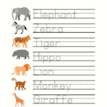 Safari Animal Math And Writing Worksheets For PreK With Images