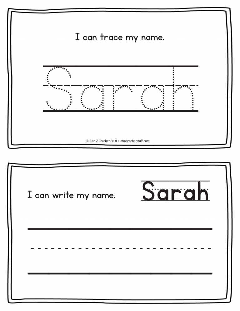 Sarah Name Printables For Handwriting Practice A To Z Teacher Stuff 
