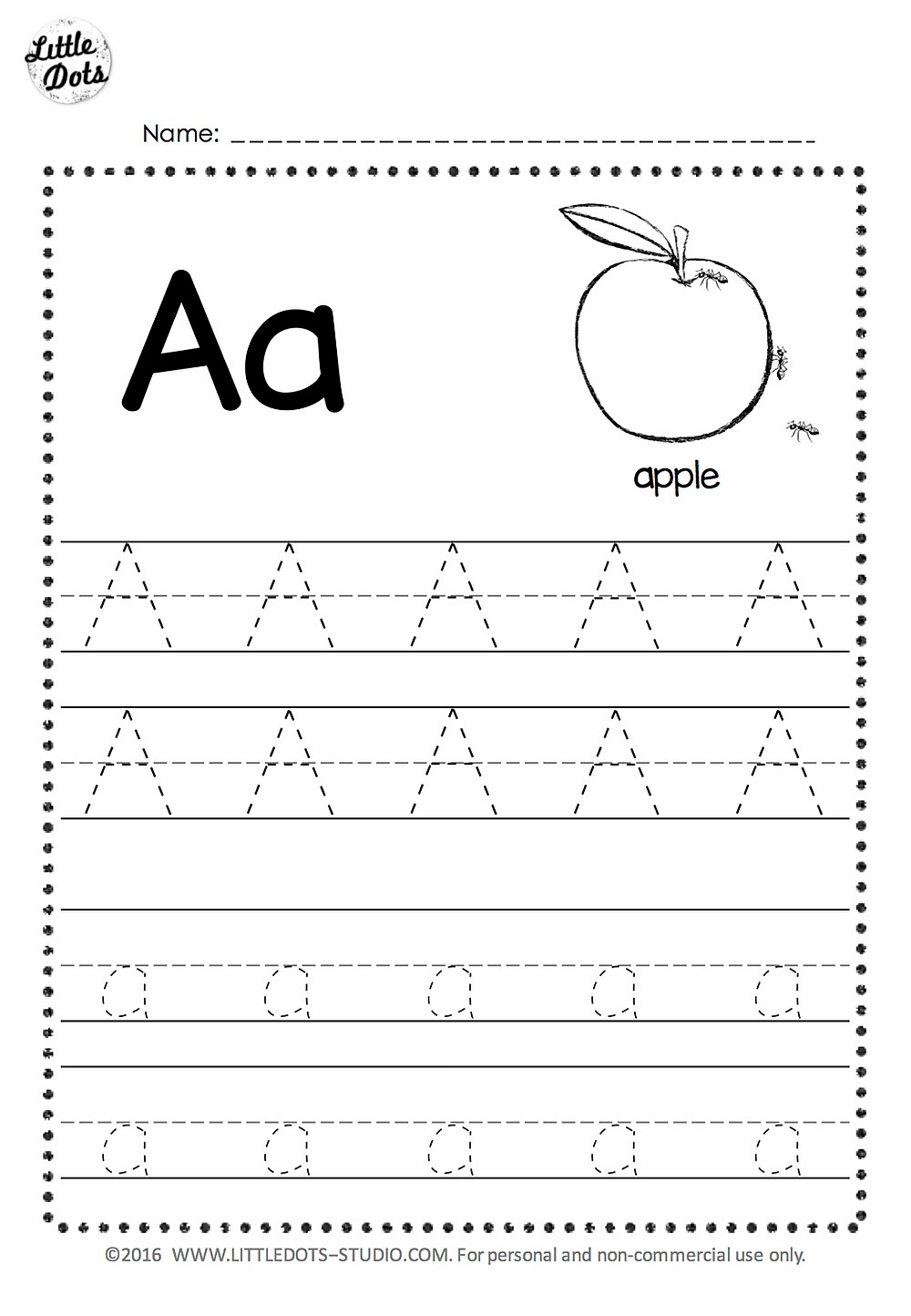 Small Letters Tracing Alphabet Writing Practice Lowercase Letters