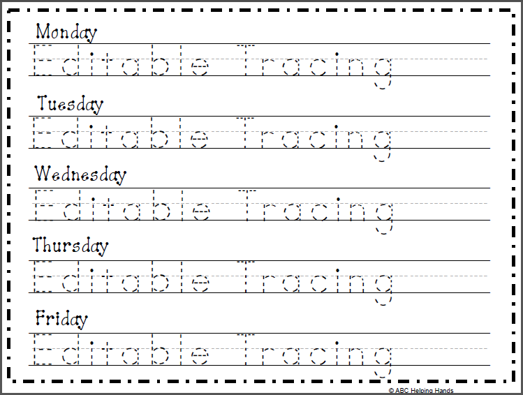 Traceable Worksheets For Names Name Tracing Worksheets Name Tracing