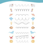 Tracing Letters Tracing Names Of Sea Animal Names Worksheet Stock