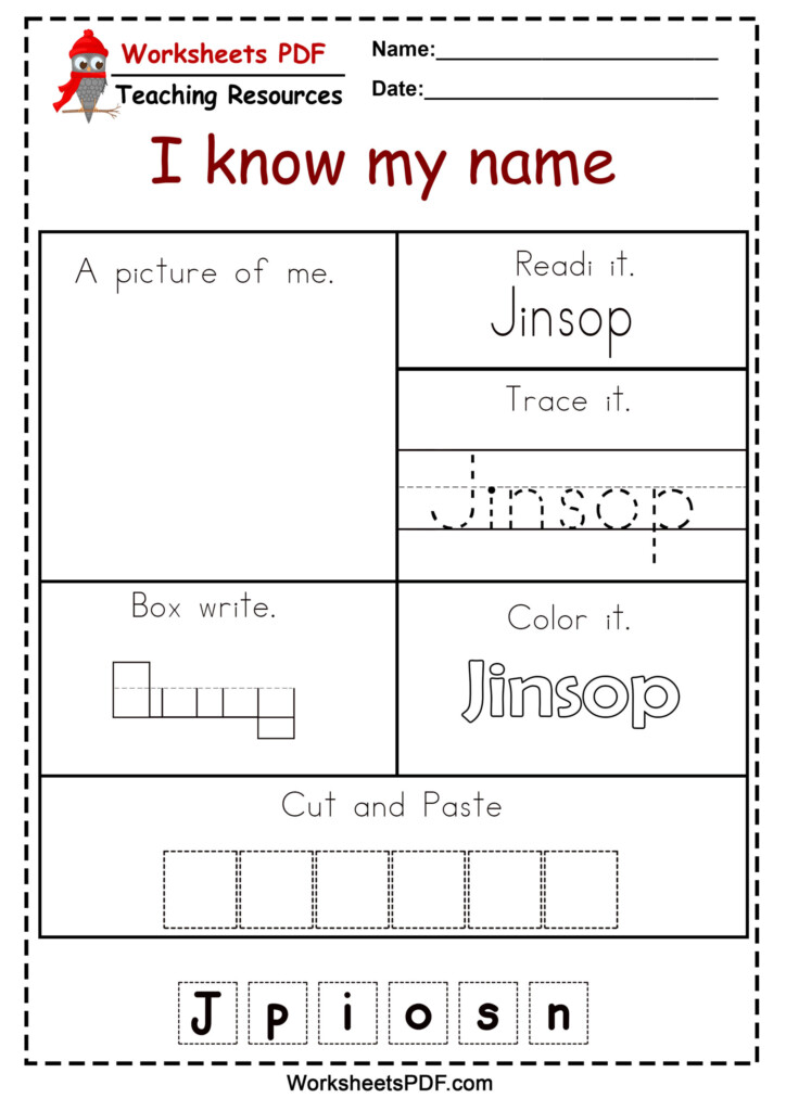 Tracing Name Worksheet A Fun Exercise For Kids To Learn How To Write 