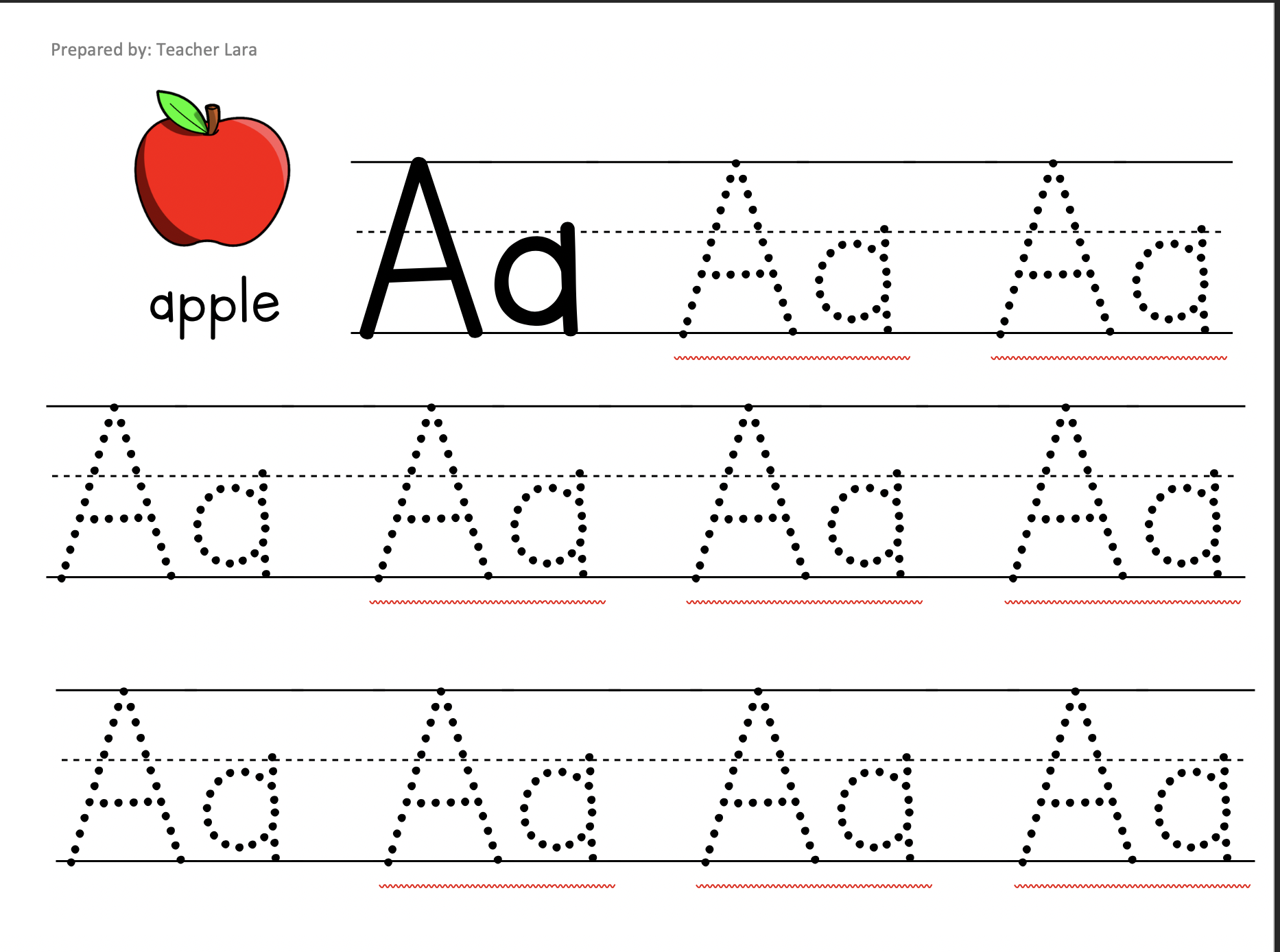 Tracing Worksheets For Kindergarten On Letters