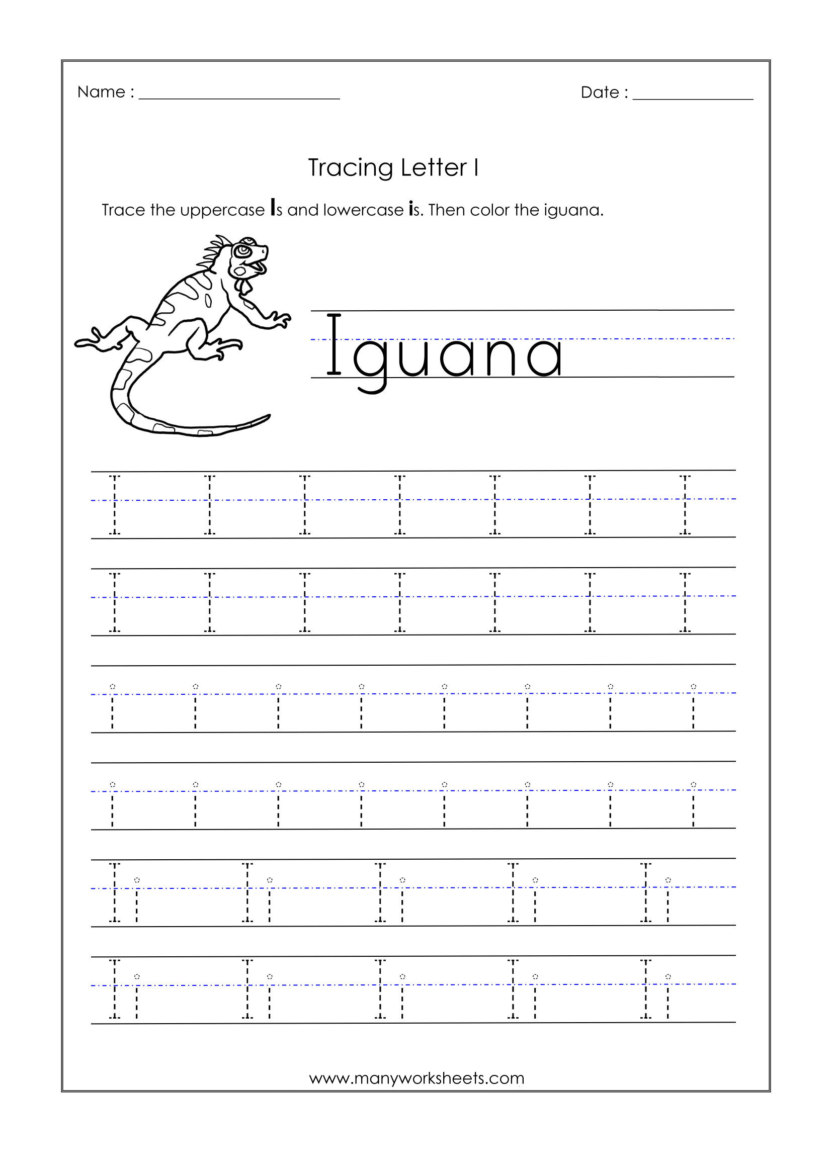Upper And Lower Case Letters My Name Is Tracing Worksheet Dot To Dot