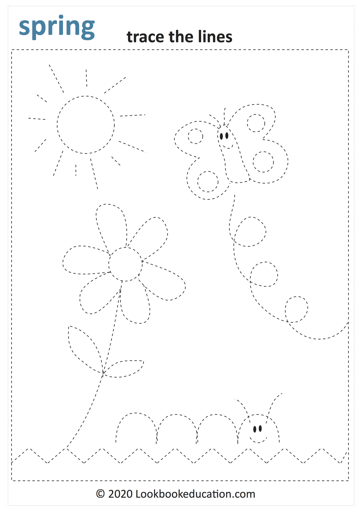 Worksheet Tracing Lamb Spring Lookbook Education