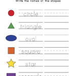 Write The Names Of The Shapes Learning Worksheets Mixed Shapes